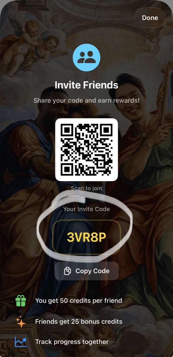 Share your invite code